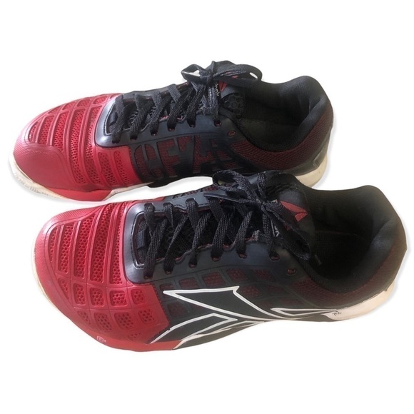 REEBOK CrossFit shoes, Black red and white, 6 1/2 - Picture 3 of 8